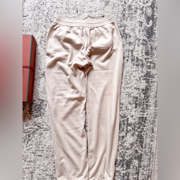 $2400 Loro Piana Merano Baby Cashmere Joggers Knit Pants 48 Beige - Picture 9 of 10